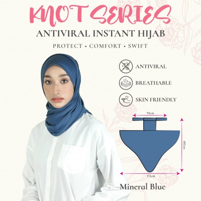 Knot Series Antiviral Instant Hijab - One Size