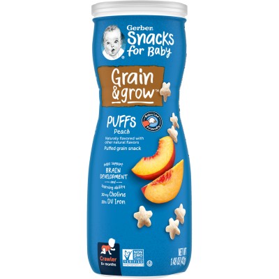 Gerber Peach Puffs (42g) (6 bottles per carton)