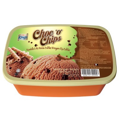KING'S REGULAR CHOC O' CHIP 1.2L (1CTN X 6UNIT X 1.2L)