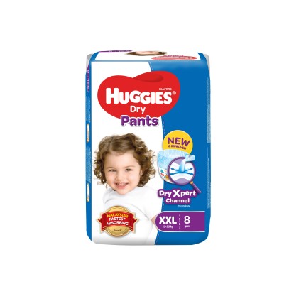 HUGGIES DRY PANTS REG - XXL (12X8S)