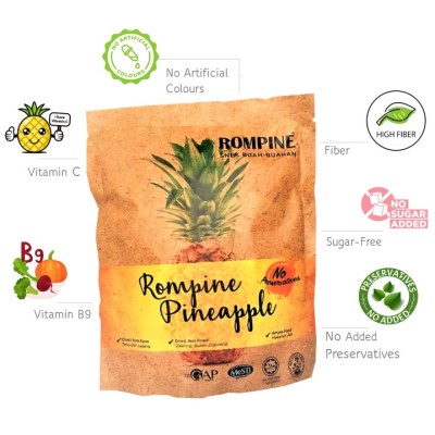 [Box] Rompine Dried Pineapple (MD2) Healthy Fruit Snack (HALAL)