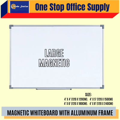 MAGNETIC WHITEBOARD WITH FRAME - 4' x 7' SIZE