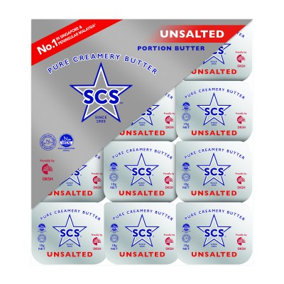 SCS Portion Butter (Unsalted) 12 x10G x 24 (Free Delivery Semenanjung Malaysia)