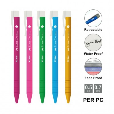 Faber Castell RX Gel Pen - 0.7MM ( GOLD COLOUR )