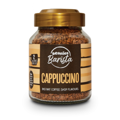Beanies Flavour Coffee - Barista Range - Cappuccino Flavoured Coffee - 50g x 6 Bottle