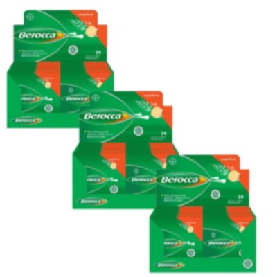 (SET OF 3) BEROCCA EFFERVESCENT ORANGE TABLET 30'S