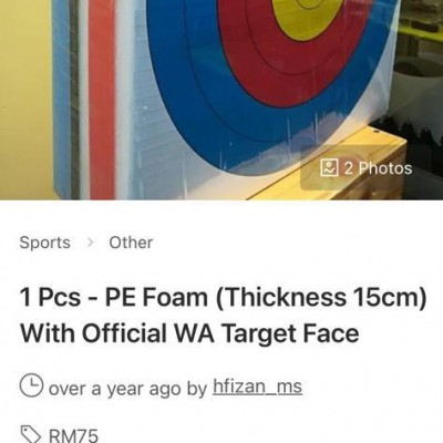 10cm PE Foam with Official JVD Target Face