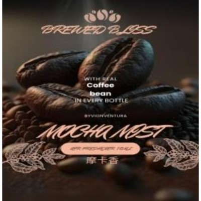 Brewed Bliss Mocha Mist Air Freshner 10ml with Real Coffee Beans in Every Bottle x 30