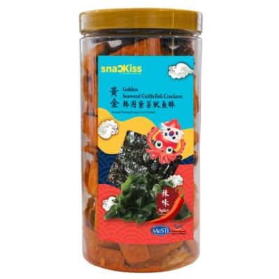 155g Golden Seaweed Cuttlefish Crackers Spicy) (LL  Bottle)