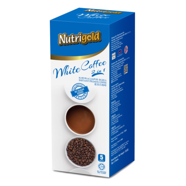 2in1 White Coffee No Added Sugar 5s Box (Unit) (150g Per Unit)