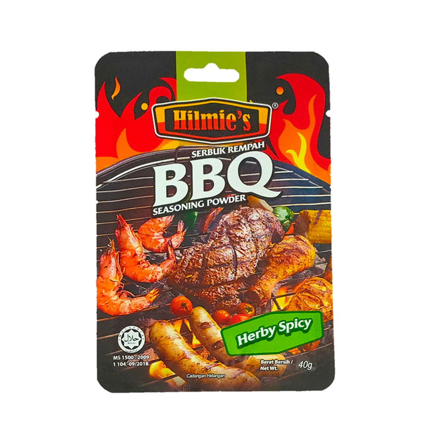 Serbuk Rempah bbq HILMIE'S (Herby Spicy - 40g) (48 Units Per Carton)