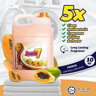 JASMIN 7 LIQUID DETERGENT 5IN1 10L - PAPAYA 1X5