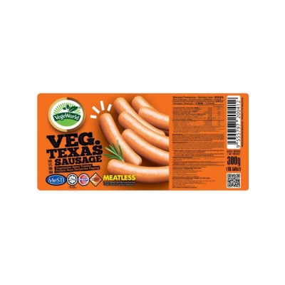 Vegeworld Veg Texas Sausage 300g x 30 (KLANG VALLEY ONLY)