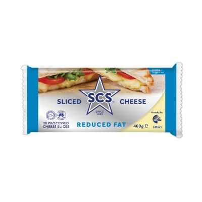 SCS SLICED CHEESE REDUCED FAT 20S 400G x 16