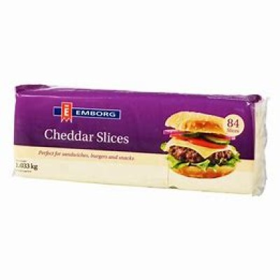 EMBORG CHEDDAR SLICE CHEESE (1.033KG)