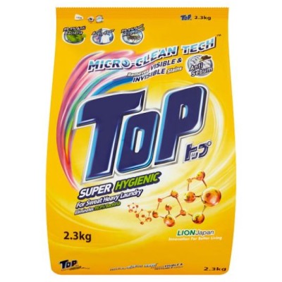 Top SUPER HYGIENIC Anti Malodour Powder Detergent 2.3kg [KLANG VALLEY ONLY]