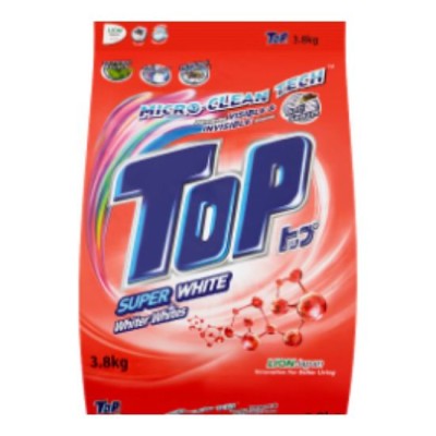 Top SUPER WHITE Anti Malodour Powder Detergent 3.8kg [KLANG VALLEY ONLY]