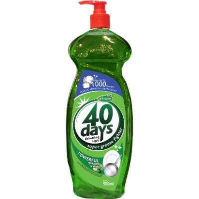 40 DAYS DISHWASH PANDAN & LIME 900ML(12 Units Per Carton)