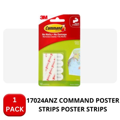 3M COMMAND 17024ANZ POSTER STRIPS POSTER STRIPS (1 PACK)