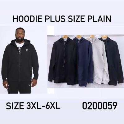 Wholesale Hoodie - Plain (Hoodie) Plus Size  0200059