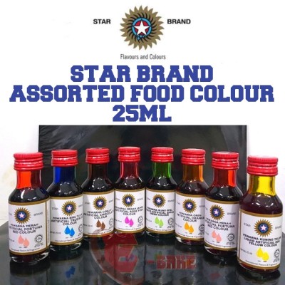 Star Brand Food Colouring - Assorted 25ml [KLANG VALLEY ONLY]