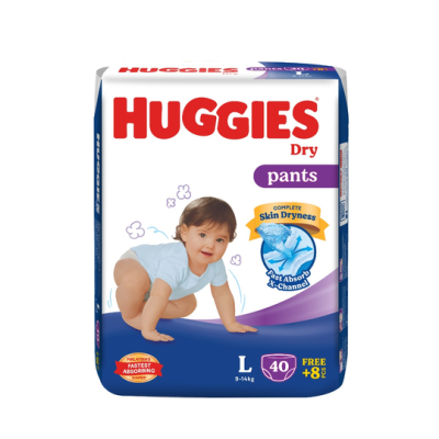 HUGGIES DRY PANTS SJP - L (2X2X40S+8S)