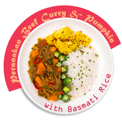 Peranakan Beef Curry & Pumpkin with Basmati Rice - REGULAR (350g)