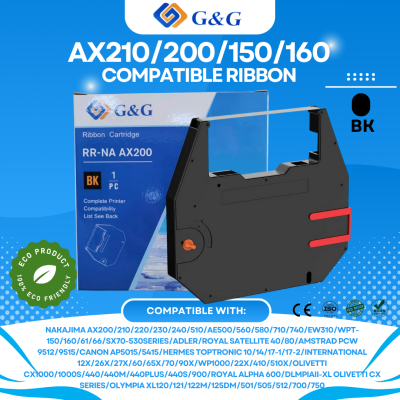 G&G AX200 210 150 BLACK RIBBON CARTRIDGE - 1 PCS