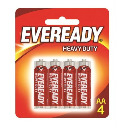 Eveready Heavy Duty Battery AA 4 pcs [KLANG VALLEY ONLY]