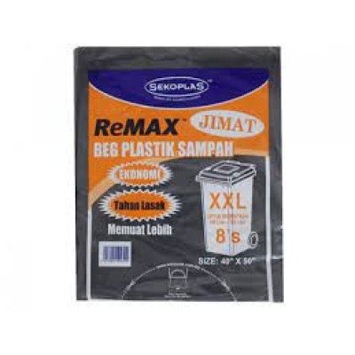 SEKOPLAS REMAX BEG PLASTIK SAMPAH XL 8's