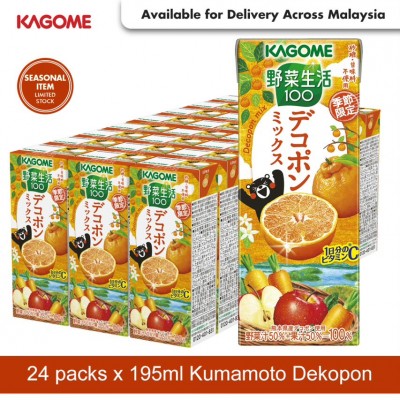 KAGOME YASAISEIKATSU KUMAMOTO DEKOPON 195ML x 24