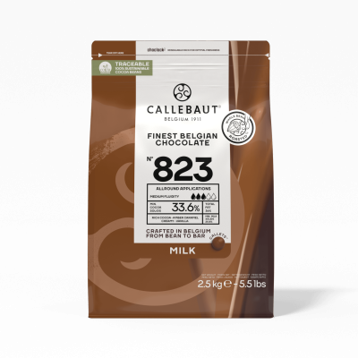 Callebaut - Milk Chocolate - 823 - 2.5kg Block (8 packs per carton)