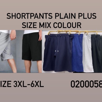 Wholesale Shortpants - Shortpants Plain Plus Size Mix Color 0200058