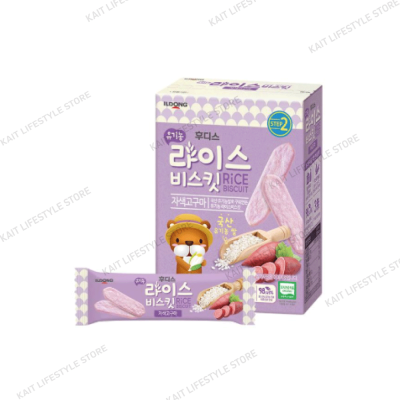 ILDONG Organic Rice Biscuit (30g) [7 Months] 6packets each box - Purple Sweet Potato