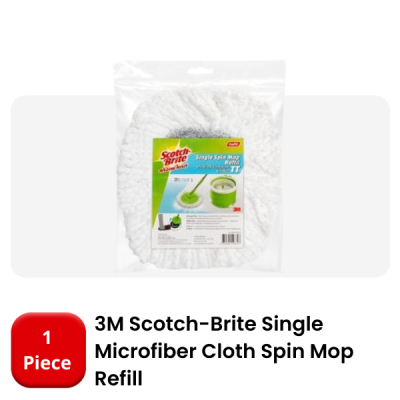 3M SCOTCH-BRITE SINGLE MICROFIBER CLOTH SPIN MOP REFILL
