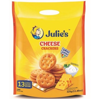 Julies cheese cracker 325g (13 convi pack) x 12