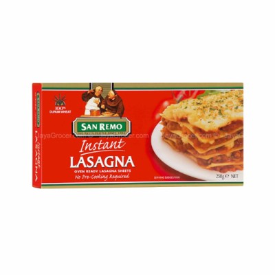 San Remo Instant Lasagna Sheet 250g [KLANG VALLEY ONLY]