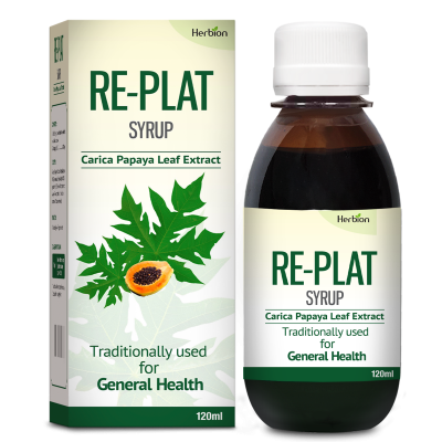 Re-Plat Syrup for General Health (Carica Papaya Leaf Extract) 120ml