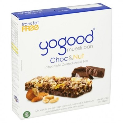 YOGOOD Choc&Nut Muesli Bar Pack (6 x 23gm) x10