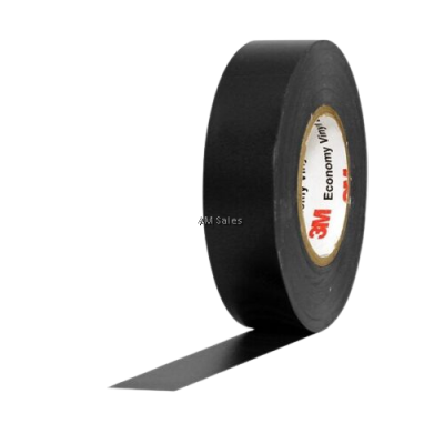 3M 1400 TEMFLEX VINYL PVC ELECTRICAL TAPE - BLACK (18MM X 5M) (5 ROLLS per PACK)