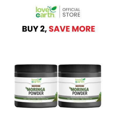 Twin Pack Organic Moringa Leaf Powder 185g x 2