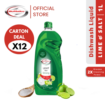 [Carton Deal] BioMedico Dishwash Liquid 1L  Lime & Mineral Salt