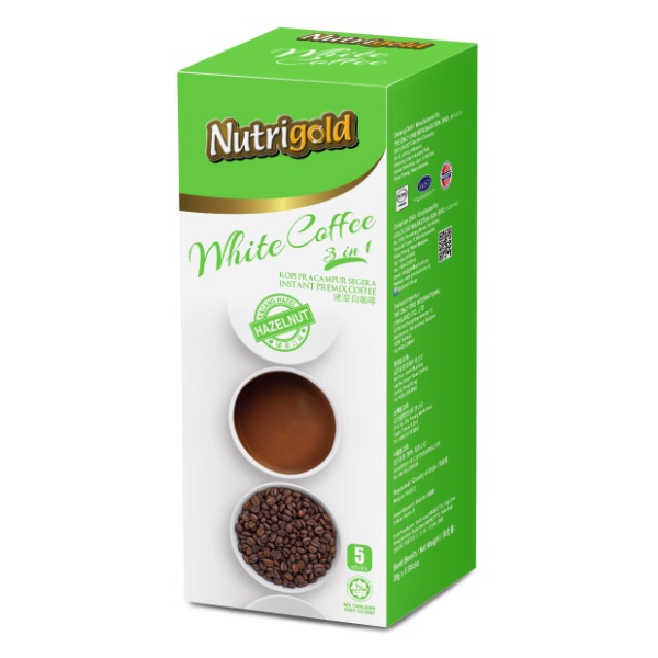 3in1 White Coffee Hazelnut 5s Box (Unit) (150g Per Unit)