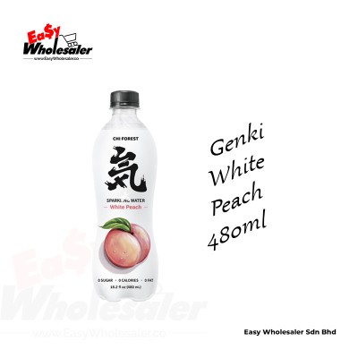 GENKI Forest Sparkling Juice - White Peach 480ml X 15