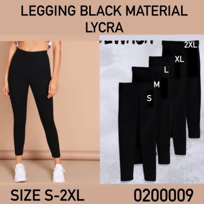 Wholesale Legging - Legging Black Colour Material Lycra Elastic 0200009