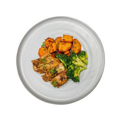 Cajun Orange Chicken with Roasted Sweet Potato and Broccoli - REGULAR (340 G)