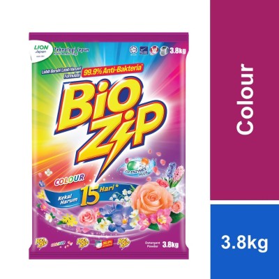 Bio Zip Colour Detergent Powder 3.8kg x 4