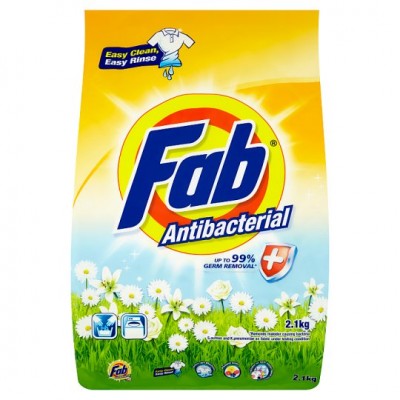 FAB DETERGENT POWDER ANTIBACTERIAL 1.9KG 5 X 1.9KG