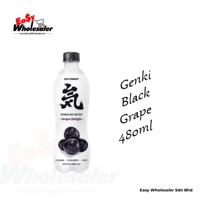 GENKI Forest Sparkling Juice - Black Grape 480ml X 15