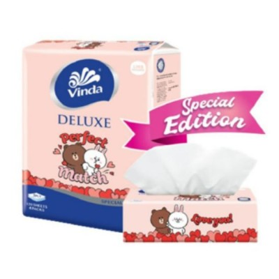 Vinda Deluxe Facial Tissue Large 3 Ply Special Edition 4x120s [KLANG VALLEY ONLY]